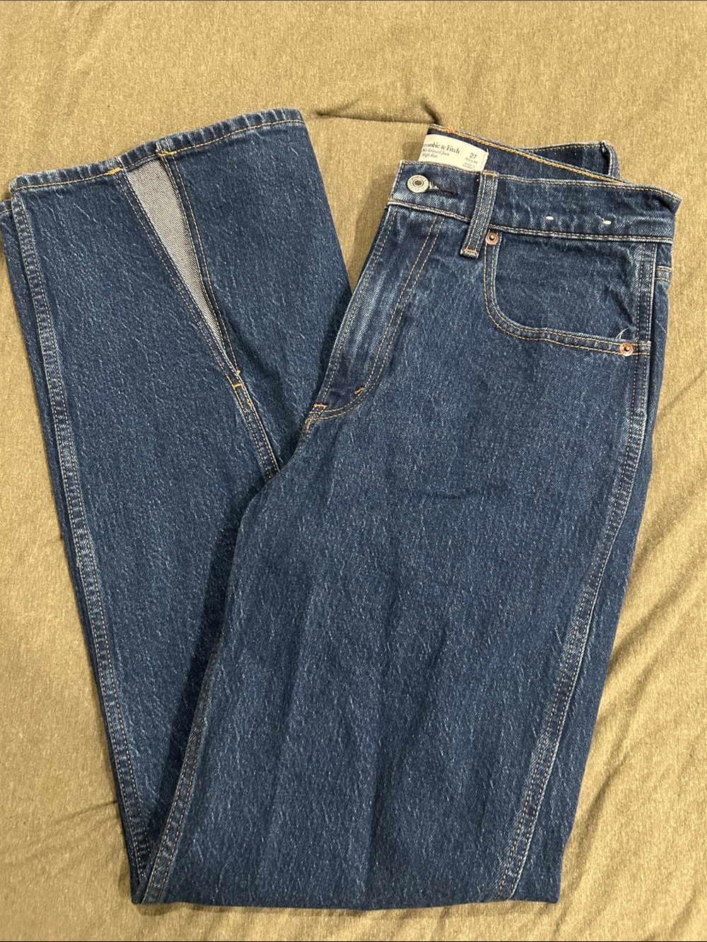 Classic Dark Blue Denim Jeans